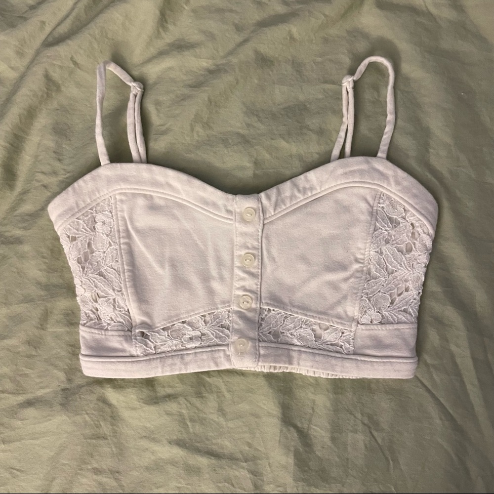 ⭐️ REDUCED SHIPPING! ⭐️ Full-Tilt White Bandeau Crop Top